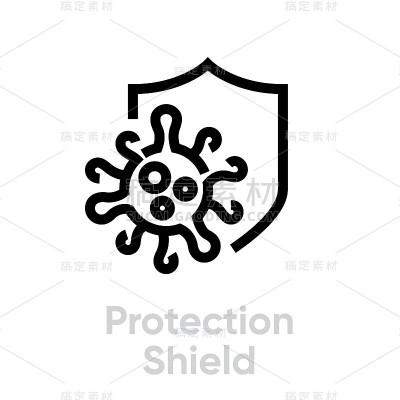 Protection Shield vector icon line editable