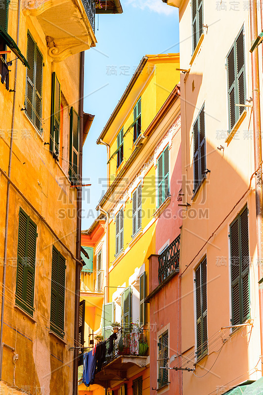 Monterosso al Mare的建筑，意大利利古里亚La Spezia省的一个小镇。它是联合国