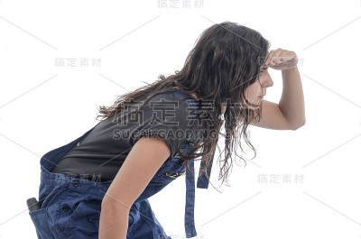 穿工作服的女工