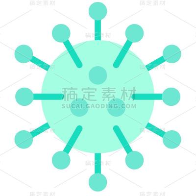 病毒或细菌载体插图，平面风格图标