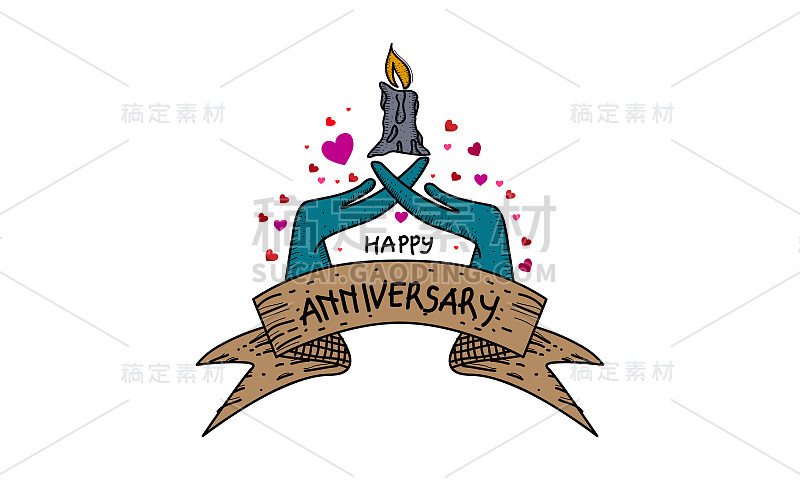 周年快乐模板矢量