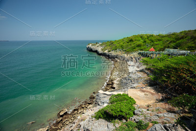 泰国春武里的地狱火湾海滩。