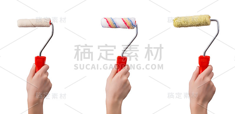 一套油漆辊墙壁