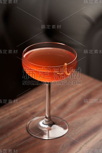 经典酒精鸡尾酒饮料，特写