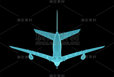 飞机。x光图像