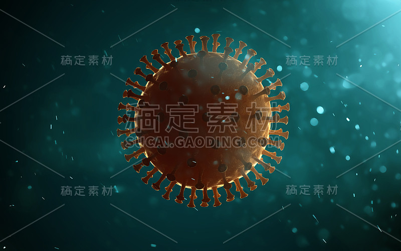 显微镜下的新冠肺炎。