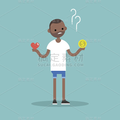 金钱或爱情。艰难的选择。决策