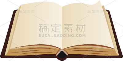 打开书。矢量插图。