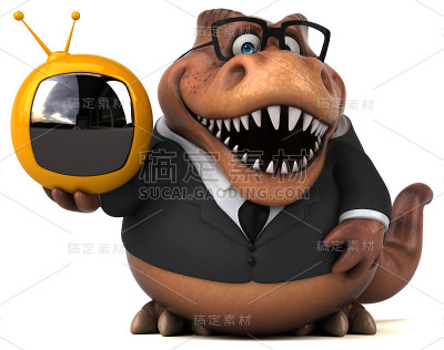 有趣的Trex - 3D插图
