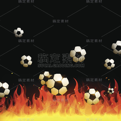 向量足球背景与火