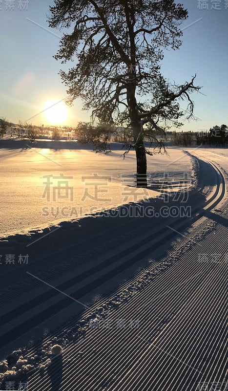 2018年1月9日，瑞典山区的滑雪跑道