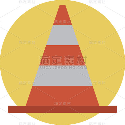 交通锥矢量图