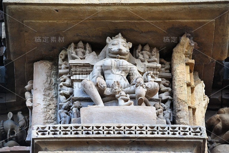 Chaturbhuja寺庙，南部寺庙群，Khajuraho，中央邦，印度