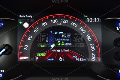 现代汽车照明仪表盘在混合动力汽车