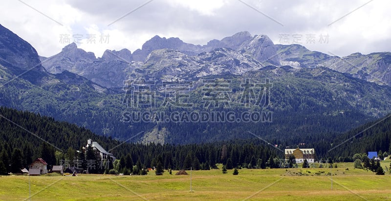 黑山，国家公园，山脉和云彩