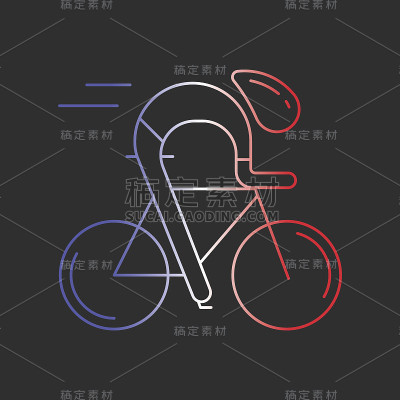 现代插图的自行车。
