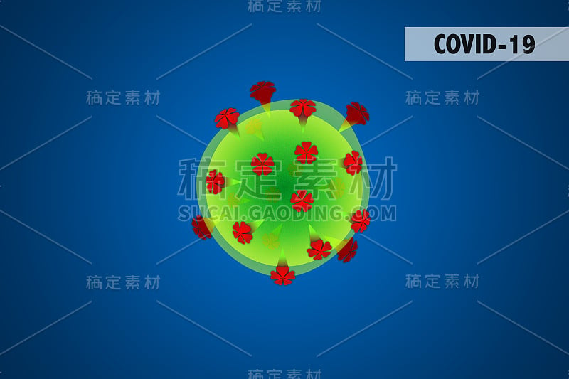 冠状病毒科维德-19在显微镜下