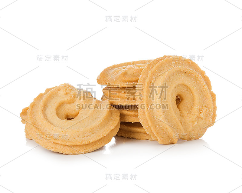 Cookies孤立在白色背景上