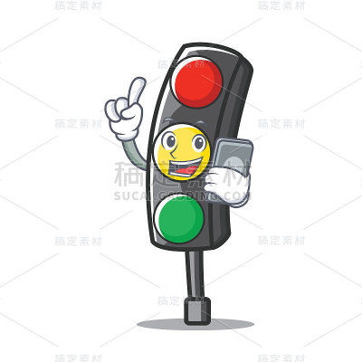 以电话红绿灯人物卡通