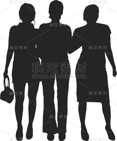 向量的女性剪影。