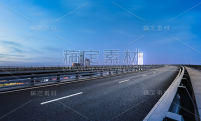 城市大桥日落景观
