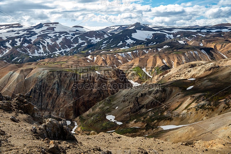 Fjallabak自然保护区的陆牧火山。冰岛