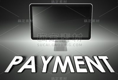 电脑空白屏幕与文字支付