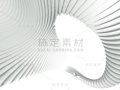 白色条纹图案的未来主义背景。3 d渲染图