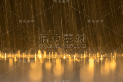 池塘里的雨