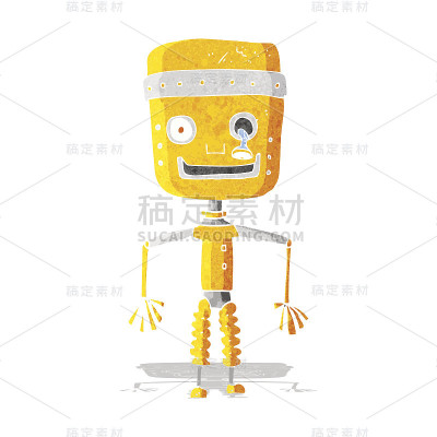卡通旧机器人