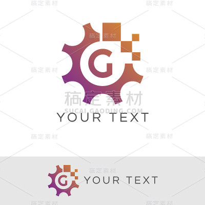 技术初始字母G图标设计