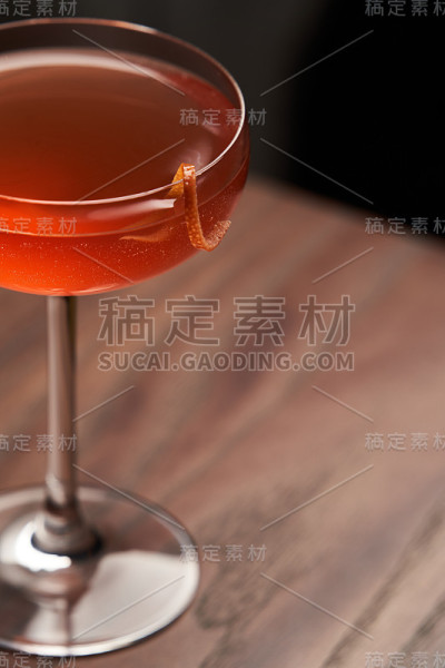 经典酒精鸡尾酒饮料，特写