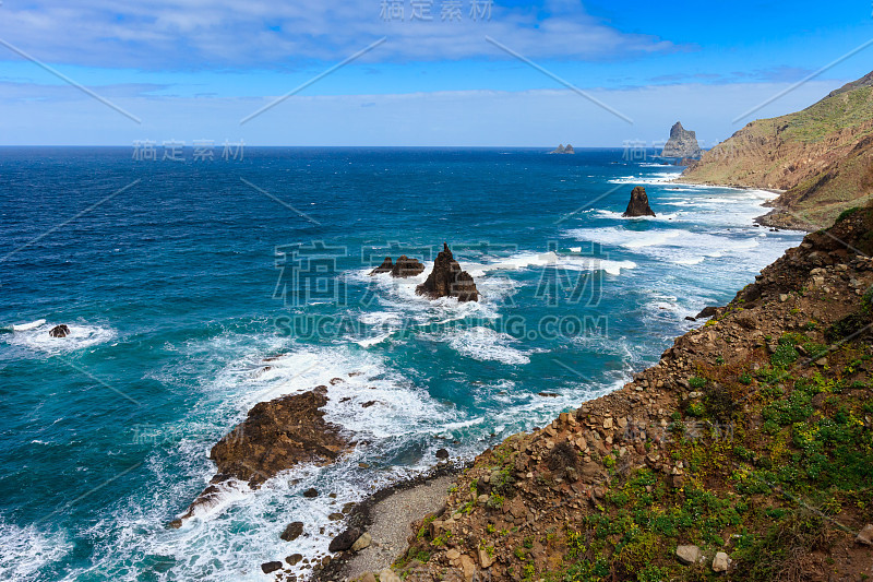 美丽的特内里费风景-贝尼霍海滩