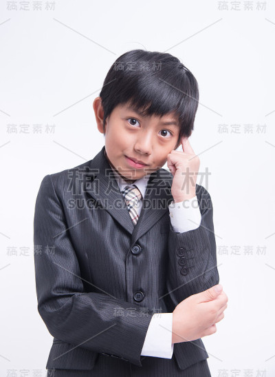亚洲男孩的商人