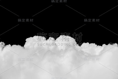 黑色背景上的白云
