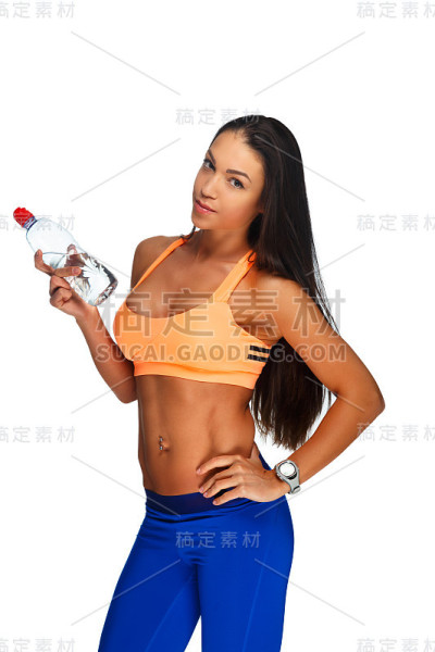 运动健身妇女在运动服。