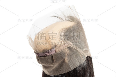 近的结的人的头发编织在花边上