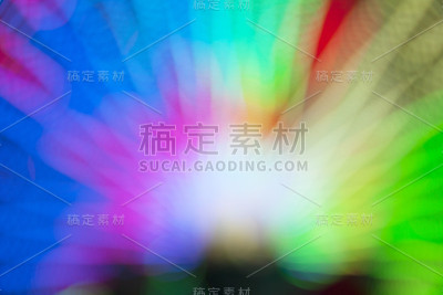 抽象散焦多色隧道灯的夜晚场景