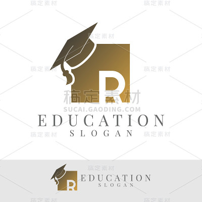 教育初始字母R图标设计