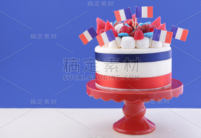 庆祝巴士底日的蛋糕
