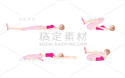 一个女人练习瑜伽的插图
