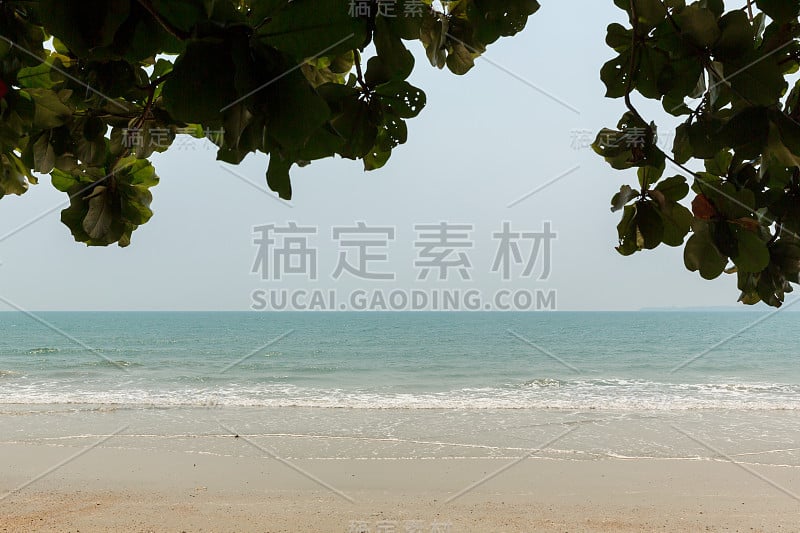 热带海滩。塞舌尔的阳光沙滩和绿松石海。夏季度假和热带海滩的概念。夏天有大海和海滩。