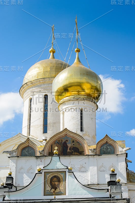 三一大教堂，三一Sergius Lavra在Sergiyev Posad，莫斯科区，俄罗斯。