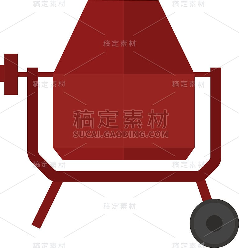 混凝土搅拌机矢量图