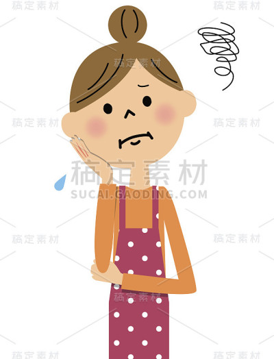 围裙的女人,是担心