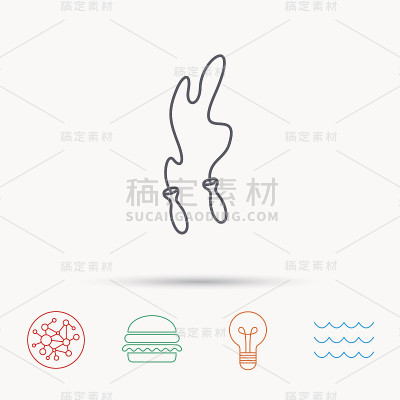 跳绳图标。跳跃运动工具标志。