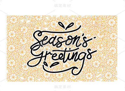 季节的问候模板向量