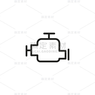 汽车发动机线图标