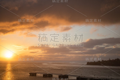 加勒比海圣基茨海岸的风暴