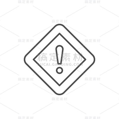 警告标志线轮廓图标